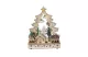 Home KAD26 karácsonyi falu asztali dísz, beltéri kivitel, 12 db melegfehér LED, lézerrel kivágott fa motívumok