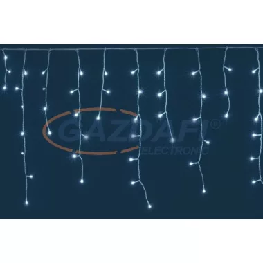 HOME KAF 300L 10M LED-es jégcsap fényfüggöny, 10 m, hideg fehér, 8 programos, memóriás
