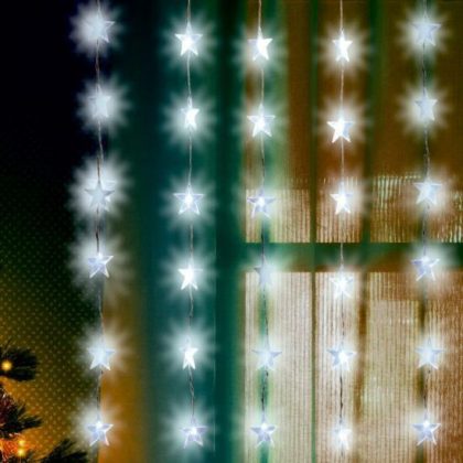   HOME KAF 48L LED-es csillag fényfüggöny, 1.5 m, hidegfehér