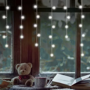 HOME KAF 100L 3M LED-es jégcsap fényfüggöny, 3 m, hideg fehér, 8 programos, memóriás