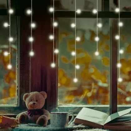   HOME KAF 50C LED/WW LED-es jégcsap fényfüggöny, 0.81 m, melegfehér