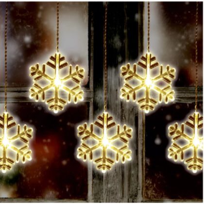   HOME KAF 8/F LED-es hókristály fényfüggöny, 0.9 m, melegfehér