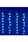 HOME KAF50WH LED-es hópehely fényfüggöny, 1,35 m, 50 db hidegfehér LED, hálózati tápellátás, beltéri kivitel