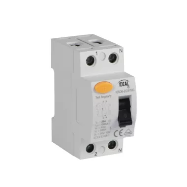 KANLUX 23187 KRD6-2/25/100 fírelé életvédelmi relé(38722) 230V AC 25A IP20 fehér