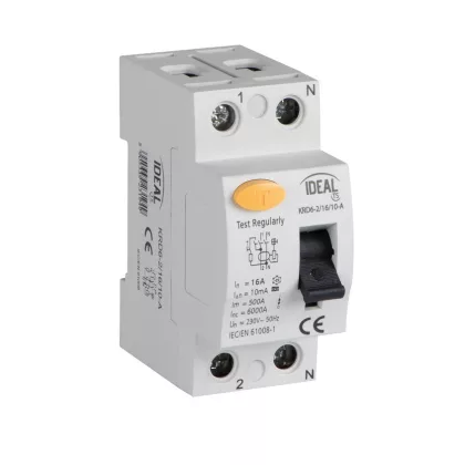 KANLUX 23194 KRD6-2/16/10-A fírelé életvédelmi relé 230V AC 16A IP20 fehér