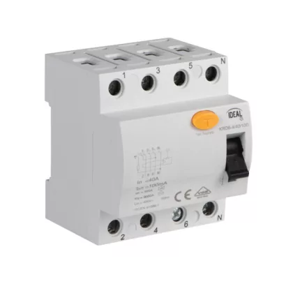   KANLUX 23206 KRD6-4/40/100 fírelé életvédelmi relé(38739) 400V AC 40A IP20 fehér