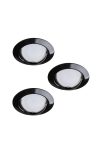 KANLUX 23855 TRIBIS II O B spot lámpa szett fekete 3x max. 10W süllyesztett IP20