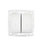   KANLUX 24718 DOMO 01-1060-202 Dupla alternatív kapcsoló fehér