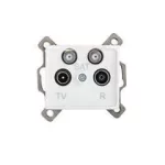   KANLUX 24750 DOMO 01-1590-002 Antenna csatlakozó aljzat TV/R/SAT/SAT végzáró fehér