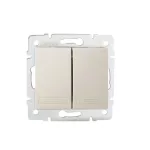 KANLUX 24774 DOMO 01-1022-203 Dupla nyomókapcsoló krém