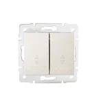   KANLUX 24778 DOMO 01-1060-203 Dupla alternatív kapcsoló krém
