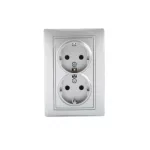KANLUX 24858 DOMO 01-1270-143 Dupla dugalj komplett ezüst