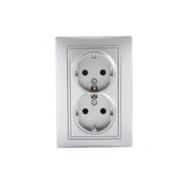 KANLUX 24858 DOMO 01-1270-143 Dupla dugalj komplett ezüst KANLUX 24858 DOMO 01-1270-143 Dupla dugalj komplett ezüst