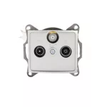   KANLUX 24866 DOMO 01-1350-043 Antenna csatlakozó TV/R/SAT aljzat, végzáró ezüst