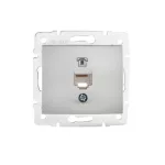   KANLUX 24869 DOMO 01-1370-043 Telefon csatlakozó aljzat,független (RJ11) ezüst