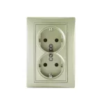   KANLUX 25035 DOMO 01-1270-150 Schuko földelt dupla dugalj komplett
16A - 250V~