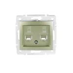   KANLUX 25051 DOMO 01-1420-050 Dupla adatcsatlakozó aljzat független (2xRJ45 Cat 6 Jack)