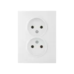   KANLUX 25096 LOGI 02-1280-102 fehér Dupla dugalj, földelés nélkül 250V AC 16A IP20 fehér