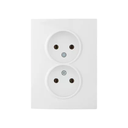   KANLUX 25096 LOGI 02-1280-102 fehér Dupla dugalj, földelés nélkül 250V AC 16A IP20 fehér