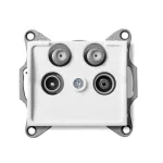   KANLUX 25105 LOGI 02-1590-002 Antenna csatlakozó TV/R/SAT/SAT aljzat, végzáró