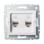   KANLUX 25111 LOGI 02-1420-002 Dupla adatcsatlakozó aljzat, független (2xRJ45 Cat 6 Jack)