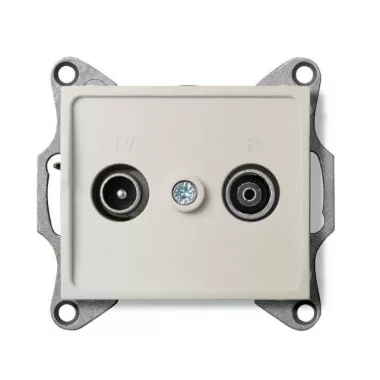 KANLUX 25159 LOGI 02-1320-003 Antenna csatlakozó TV/FM aljzat, átmenő