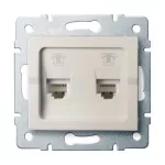   KANLUX 25166 LOGI 02-1380-003 Dupla telefon csatlakozó aljzat, független (2xRJ11)