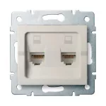   KANLUX 25169 LOGI 02-1410-003 Dupla adatcsatlakozó aljzat, független (2xRJ45 Cat 5e Jack)