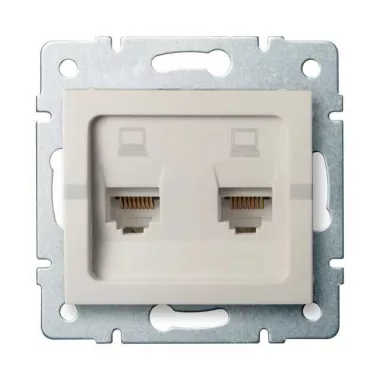 KANLUX 25170 LOGI 02-1420-003 Dupla adatcsatlakozó aljzat, független (2xRJ45 Cat 6 Jack)