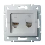   KANLUX 25231 LOGI 02-1440-043 Adat-telefoncsatlakozó aljzat (RJ45 Cat 6+RJ11)
