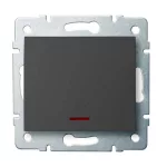   KANLUX 25253 LOGI 02-1080-141 Jelzőfényes csengő nyomókapcsoló
10AX - 250V~