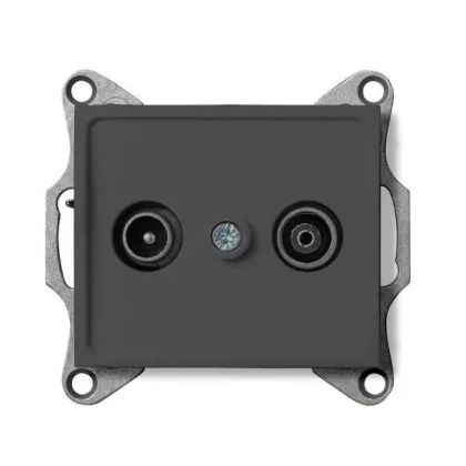   KANLUX 25277 LOGI 02-1320-041 Antenna csatlakozó TV/FM aljzat, átmenő