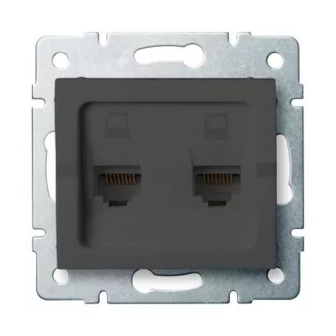 KANLUX 25288 LOGI 02-1420-041 Dupla adatcsatlakozó aljzat, független (2xRJ45 Cat 6 Jack)
