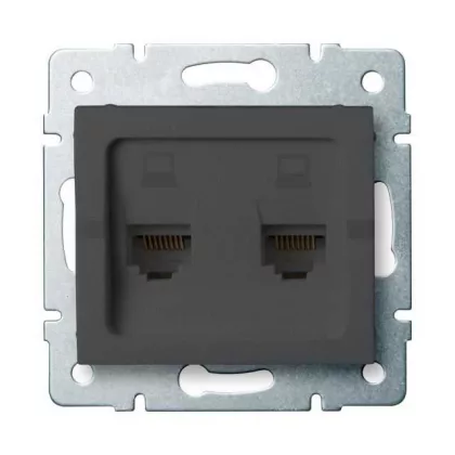   KANLUX 25288 LOGI 02-1420-041 Dupla adatcsatlakozó aljzat, független (2xRJ45 Cat 6 Jack)
