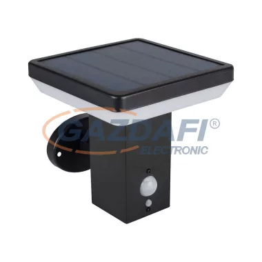 KANLUX 25774  LED kültéri falikar napelemes mozgásérzékelős 3.7V max.5W 4000K 500lm IP44 fekete beépített LED A++ -> A