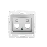   KANLUX 25932 DOMO 01-1419-043 Dupla csatlakozó aljzat burkolat, független, aljzat nélkül (2xRJ45 Jack)