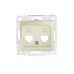   KANLUX 25934 DOMO 01-1419-030 Dupla csatlakozó aljzat burkolat, független, aljzat nélkül (2xRJ45 Jack)