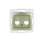   KANLUX 25935 DOMO 01-1419-050 Dupla csatlakozó aljzat burkolat, független, aljzat nélkül (2xRJ45 Jack)