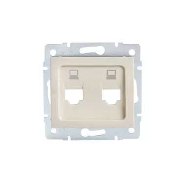 KANLUX 25937 LOGI 02-1419-003 Dupla csatlakozó aljzat burkolat, független, aljzat nélkül (2xRJ45 Jack)