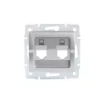   KANLUX 25938 LOGI 02-1419-043 Dupla csatlakozó aljzat burkolat, független, aljzat nélkül (2xRJ45 Jack)