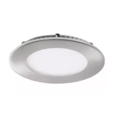 KANLUX 27221 LED panel süllyesztett IP44/20 220V 6W 4000K 300lm szatén nikkel kerek beépített LED A++ -> A 120mm