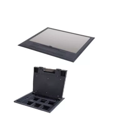 KANLUX 28301 BIURO+ 04-0012-100 padlódoboz Műanyag padlódoboz 6xM45 250V AC 16A IP20 rozsdamentes acél