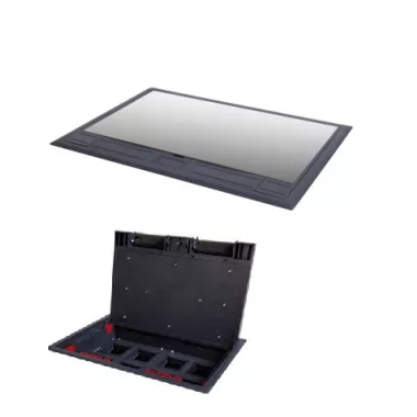 KANLUX 28304 BIURO+ 04-0022-100 padlódoboz Műanyag padlódoboz 8xM45 250V AC 16A IP20 rozsdamentes acél