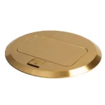   KANLUX 28310 BIURO+ 04-0041-100 padlódoboz POP-UP fém kerek 1+1/2xM45 250V AC 16A IP20 matt réz