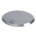   KANLUX 28311 BIURO+ 04-0042-100 padlódoboz POP-UP fém kerek 1+1/2xM45 250V AC 16A IP20 alumínium