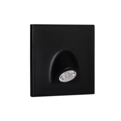   KANLUX 32497 lépcsővilágító 12V 0.7W 4000K 35lm IP20 fekete szögletes beépített LED A++ -> A