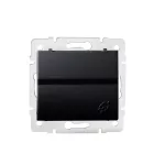   KANLUX 33613 LOGI 02-1230-142 fekete Dugalj IP44 csapfedeles 250V AC 16A IP44 matt fekete