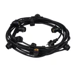   KANLUX 35754 GRL 11M10E27-B girland kerti füzér 10 x max 10W 220-240V AC E27 IP44 fekete