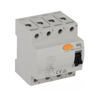 KANLUX 38742 KRD10-4/40/30-A fírelé életvédelmi relé 400V AC 40A IP20 fehér