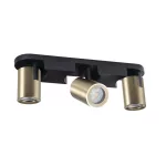   KANLUX 38962 LAURIN EL-3I B-G lámpa GU10  3 x max 10W 220-240V AC GU10 IP20 fekete / arany